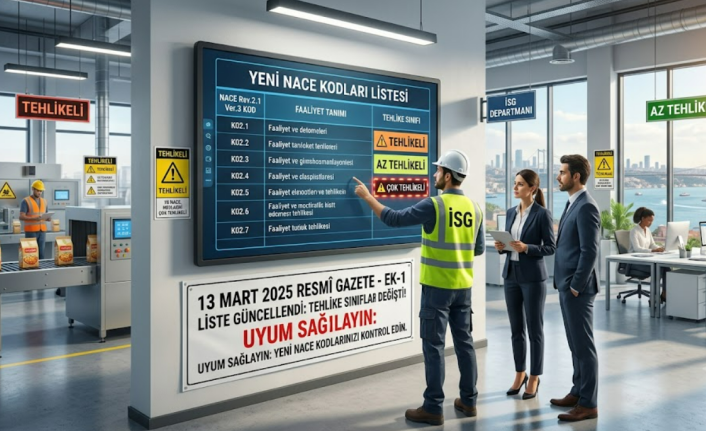 İşyeri Tehlike Sınıflarında Büyük Değişiklik! Yeni NACE Kodları Listesi Yayımlandı