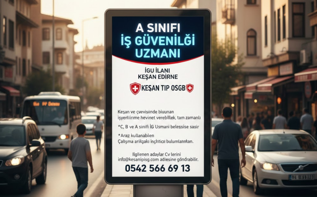 Keşan Tıp OSGB İş Güvenliği Uzmanı Arayışını Duyurdu